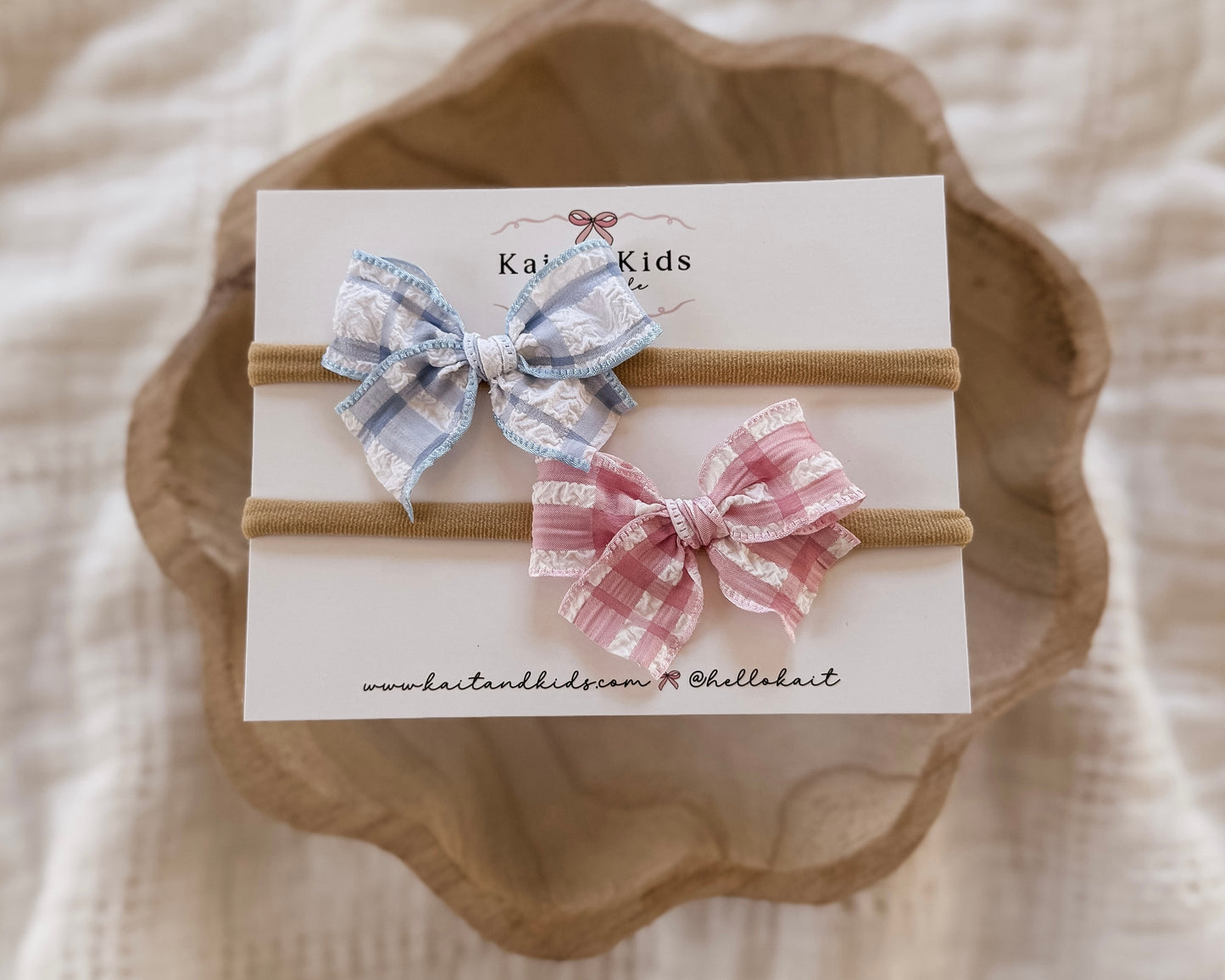 Pink and blue plaid *set*