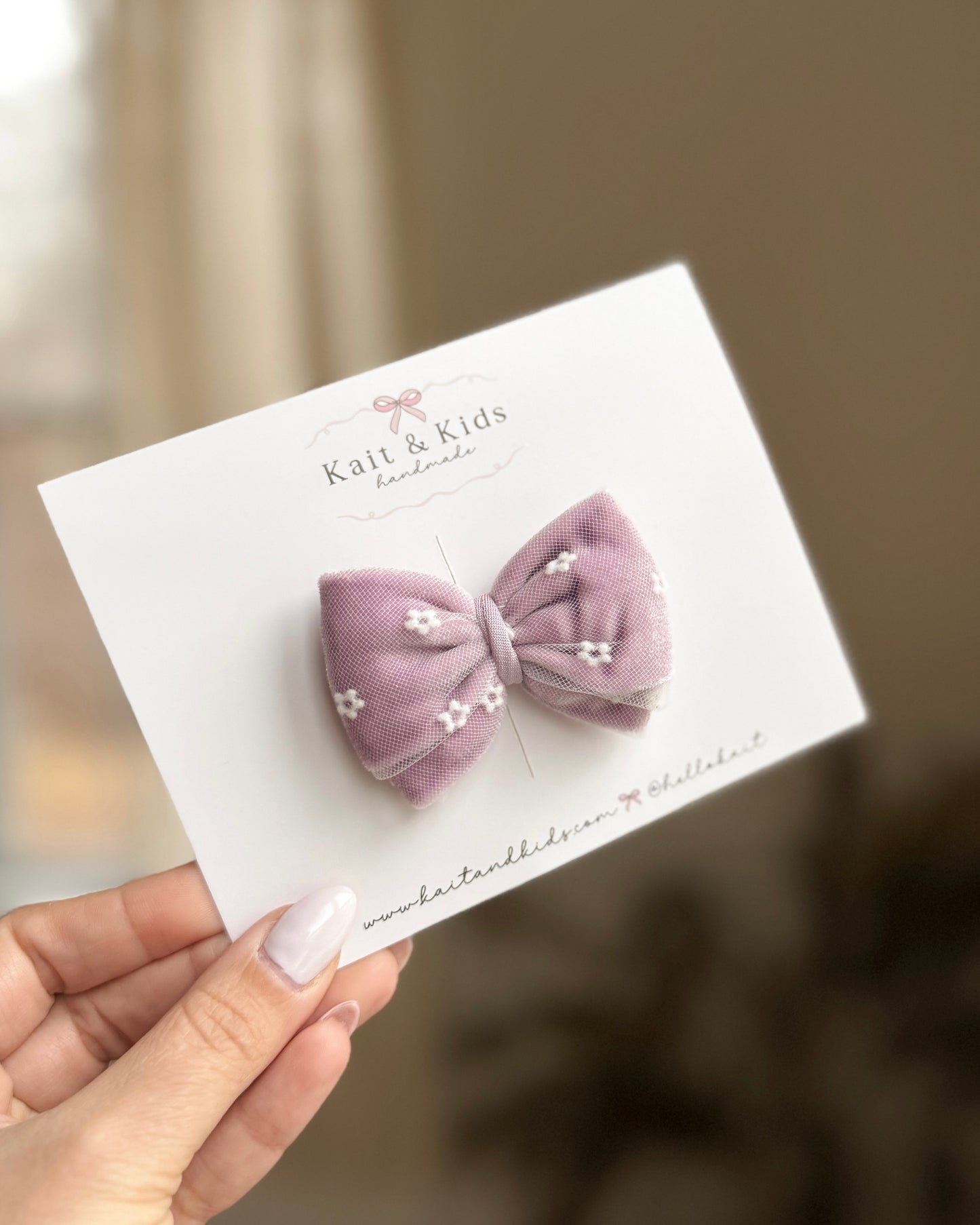 Sweet lilac daisies ✿ headband / clip / piggy set