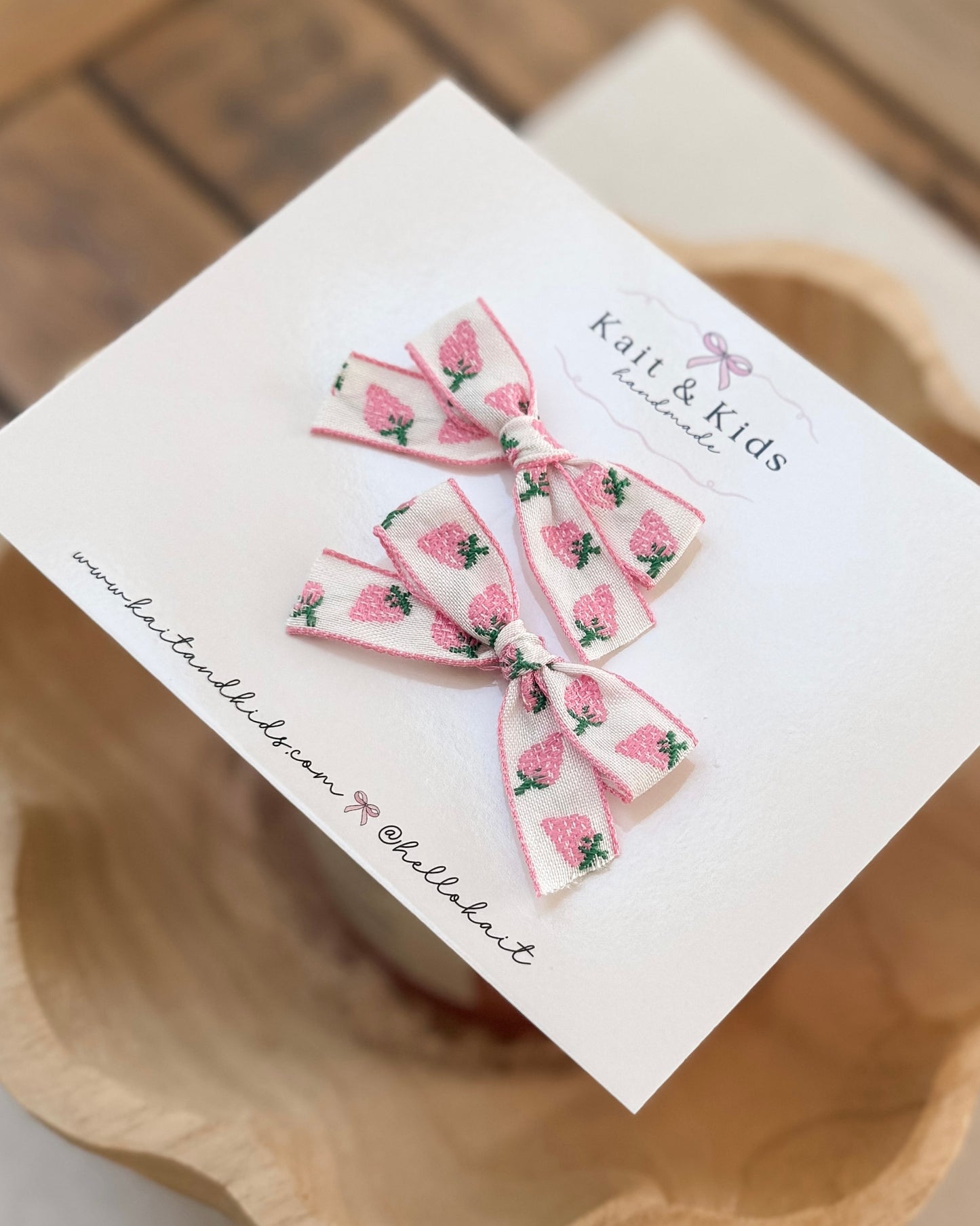 Itty pink strawberry ♡ piggy set