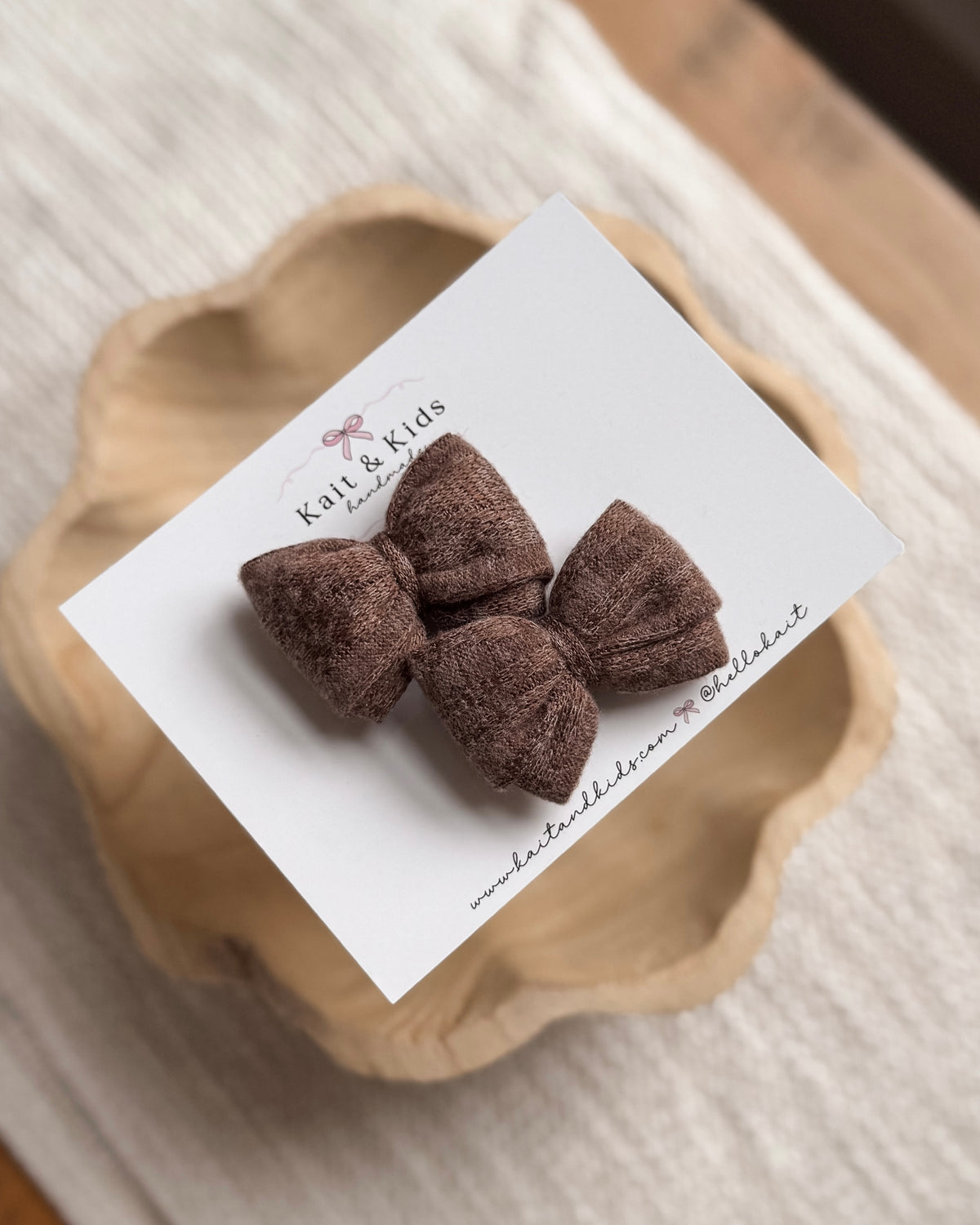 Chocolate knit / piggy set