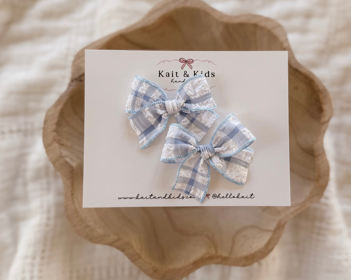 Blue plaid *piggy set*