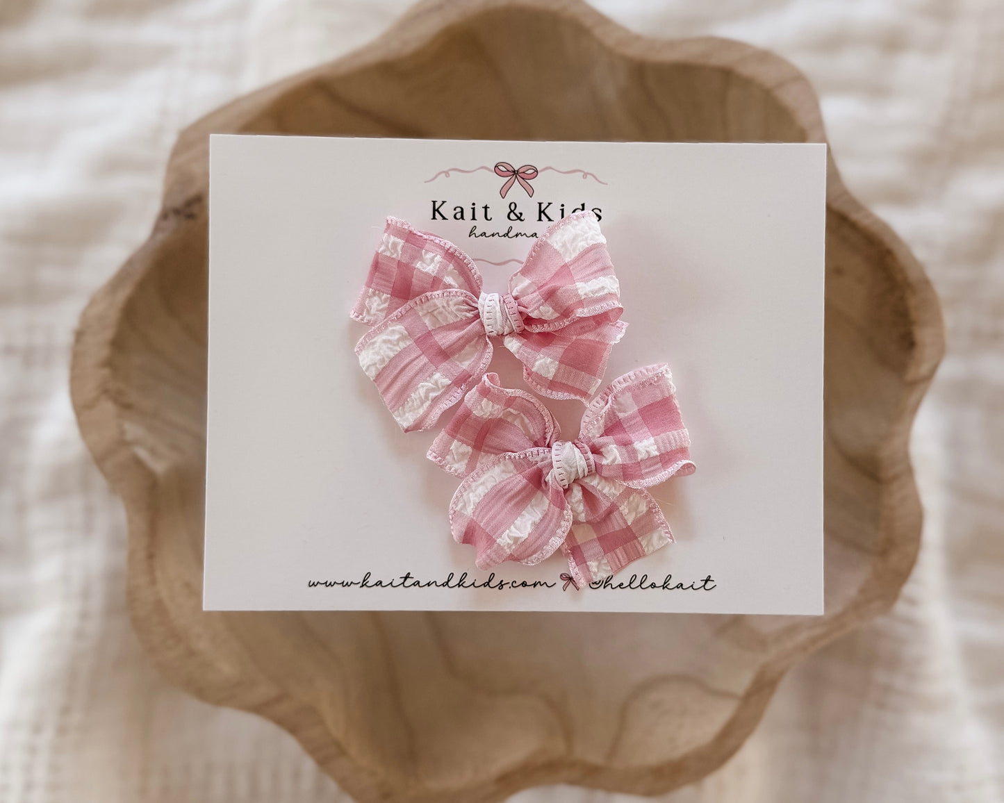 Pink plaid *piggy set*