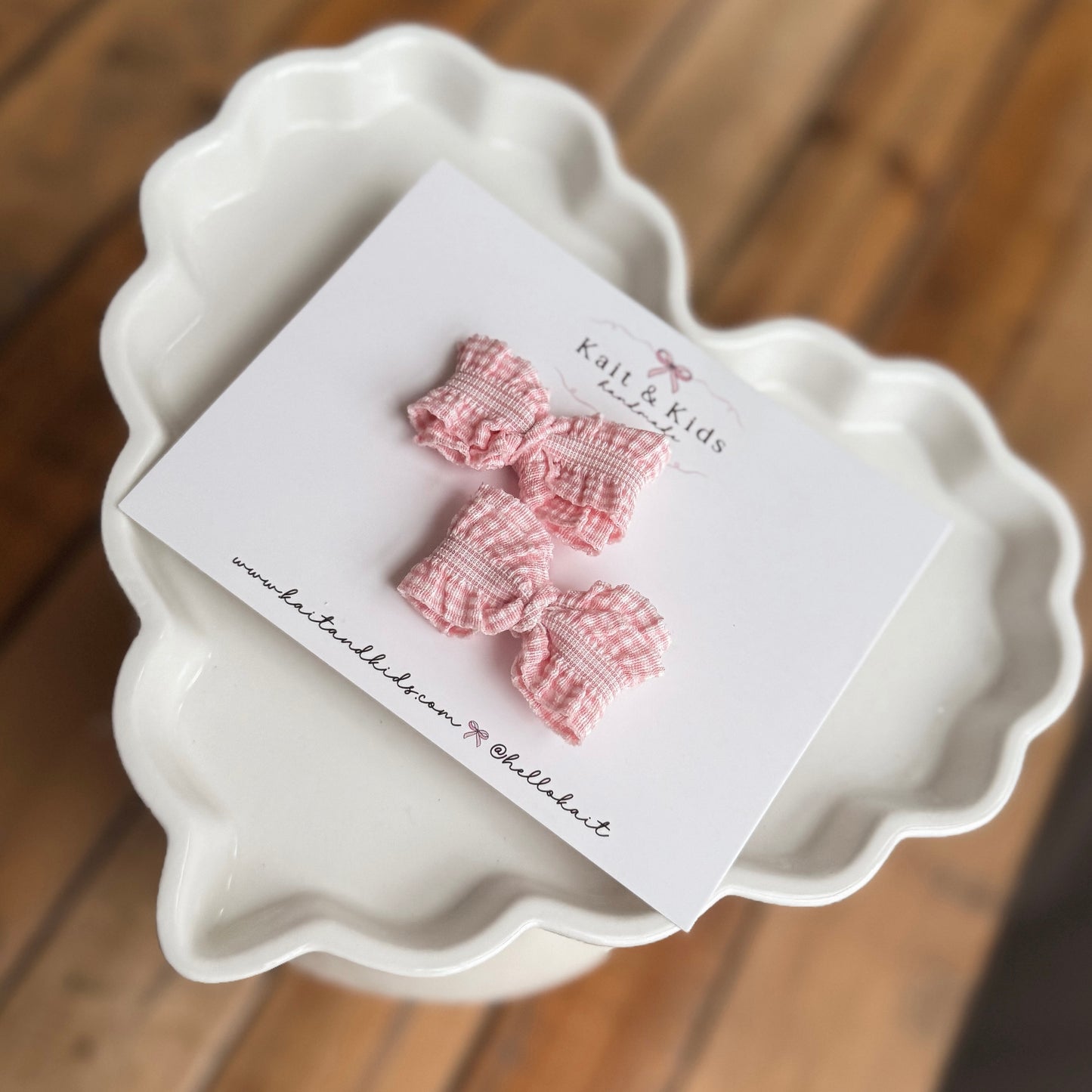 pink itty check ♡ piggy set ♡