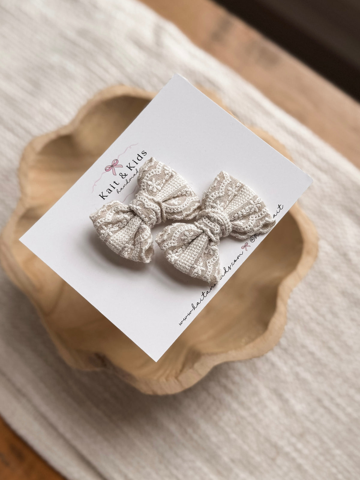 Embroidered oatmeal / piggy set