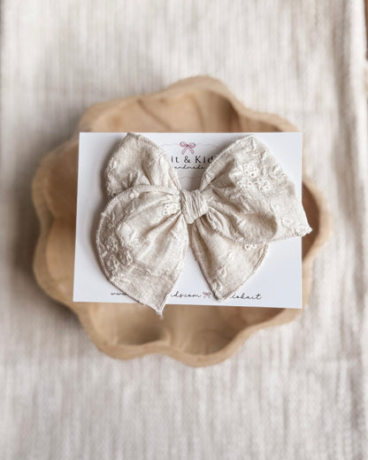 Oatmeal bloom / fable / headband / clip