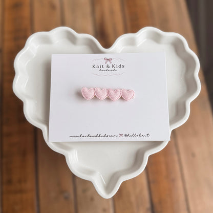 Soft pink heart clip ♡