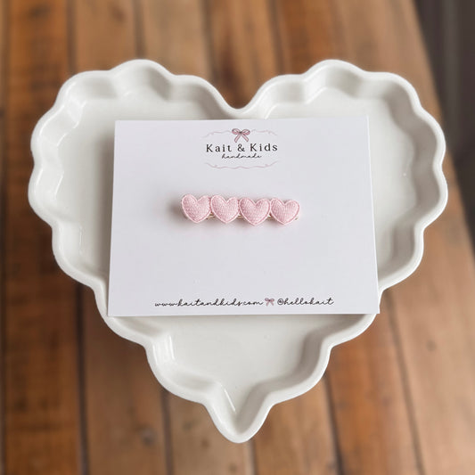 Soft pink heart clip ♡