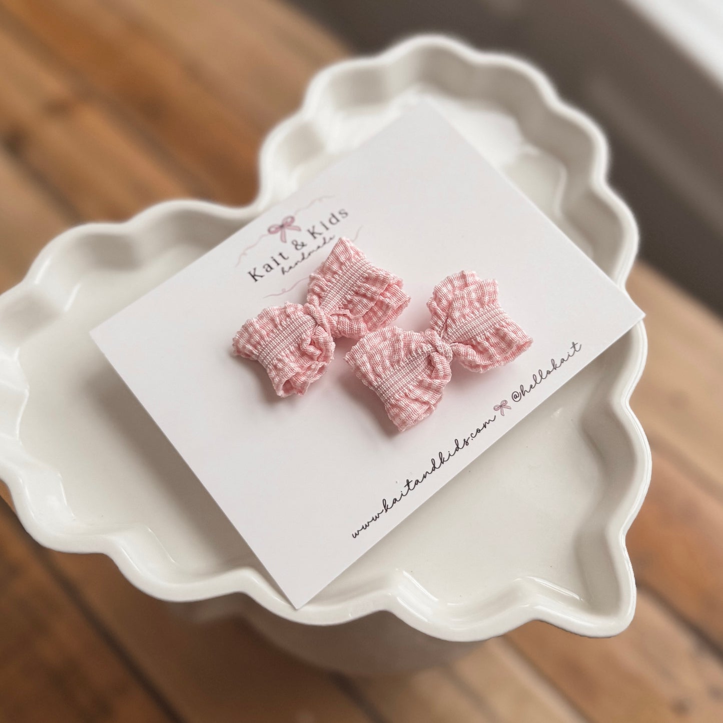 pink itty check ♡ piggy set ♡