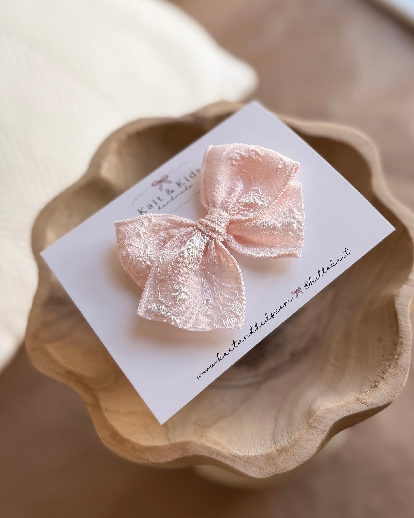 Blush blossom mini  ♡ headband / clip / piggy set