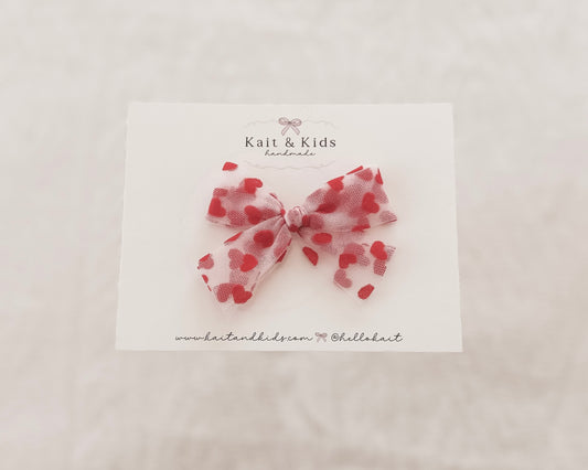 Skinny red velvet tulle