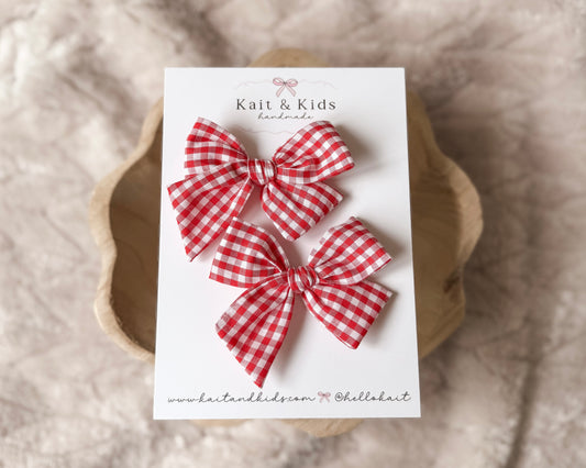 Picnic red gingham / mini classic / piggy set or single