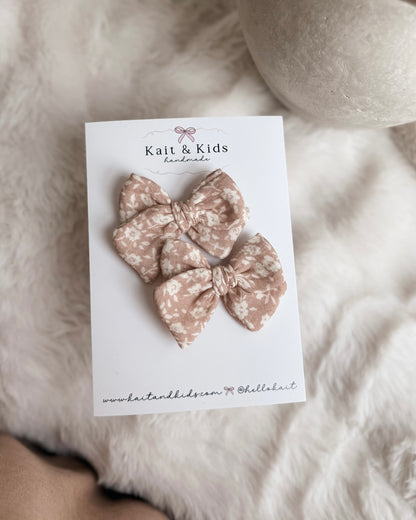 Florence rose mini classic ♡ headband / clip / piggy set