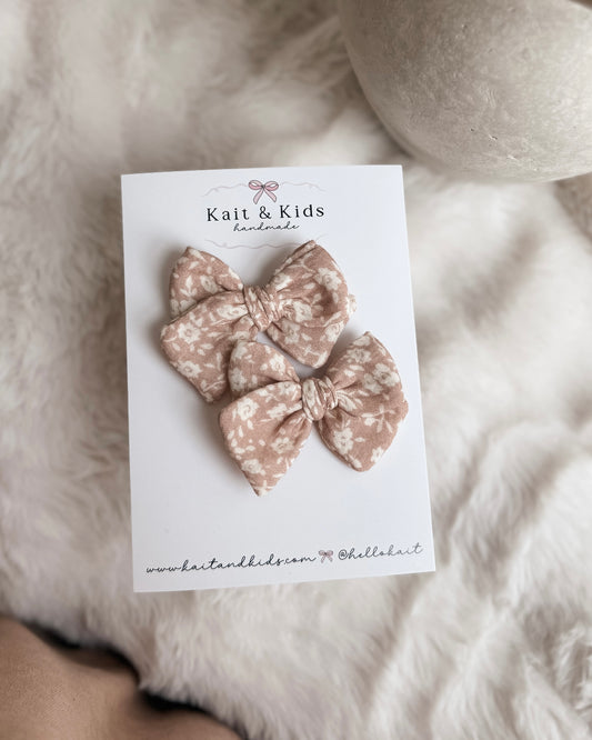 Florence rose mini classic ♡ headband / clip / piggy set