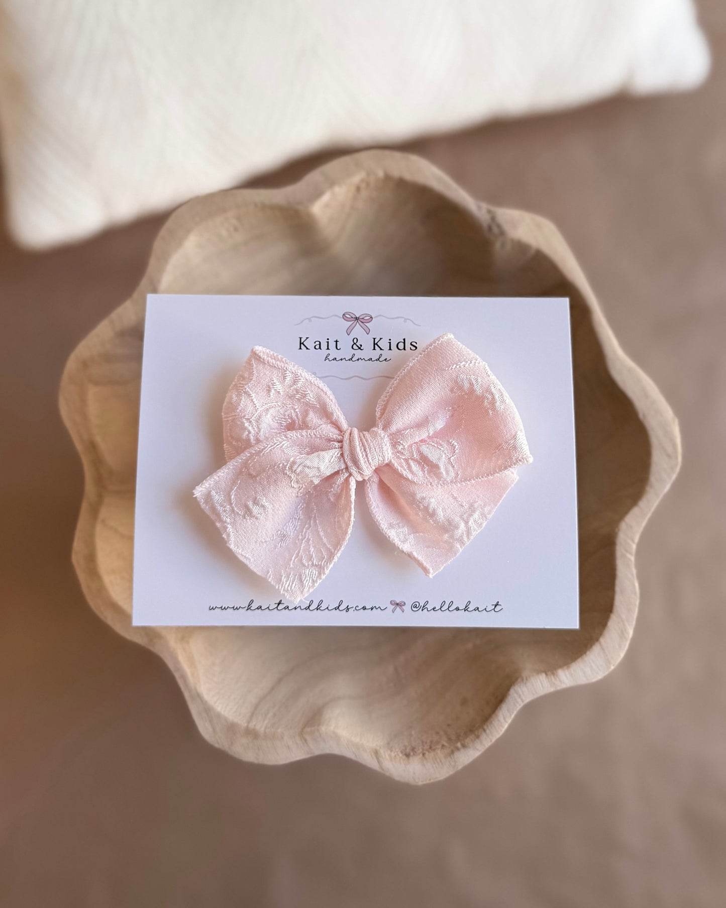 Blush blossom mini  ♡ headband / clip / piggy set