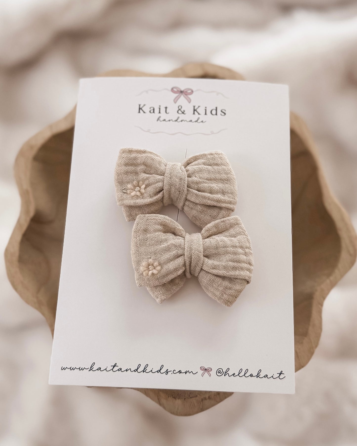 Embroidered flower  ♡ piggy set