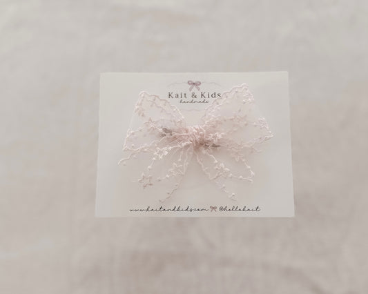 Soft light pink lace