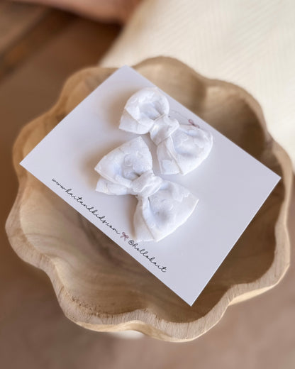 white daisy pinwheel ✿ piggy set