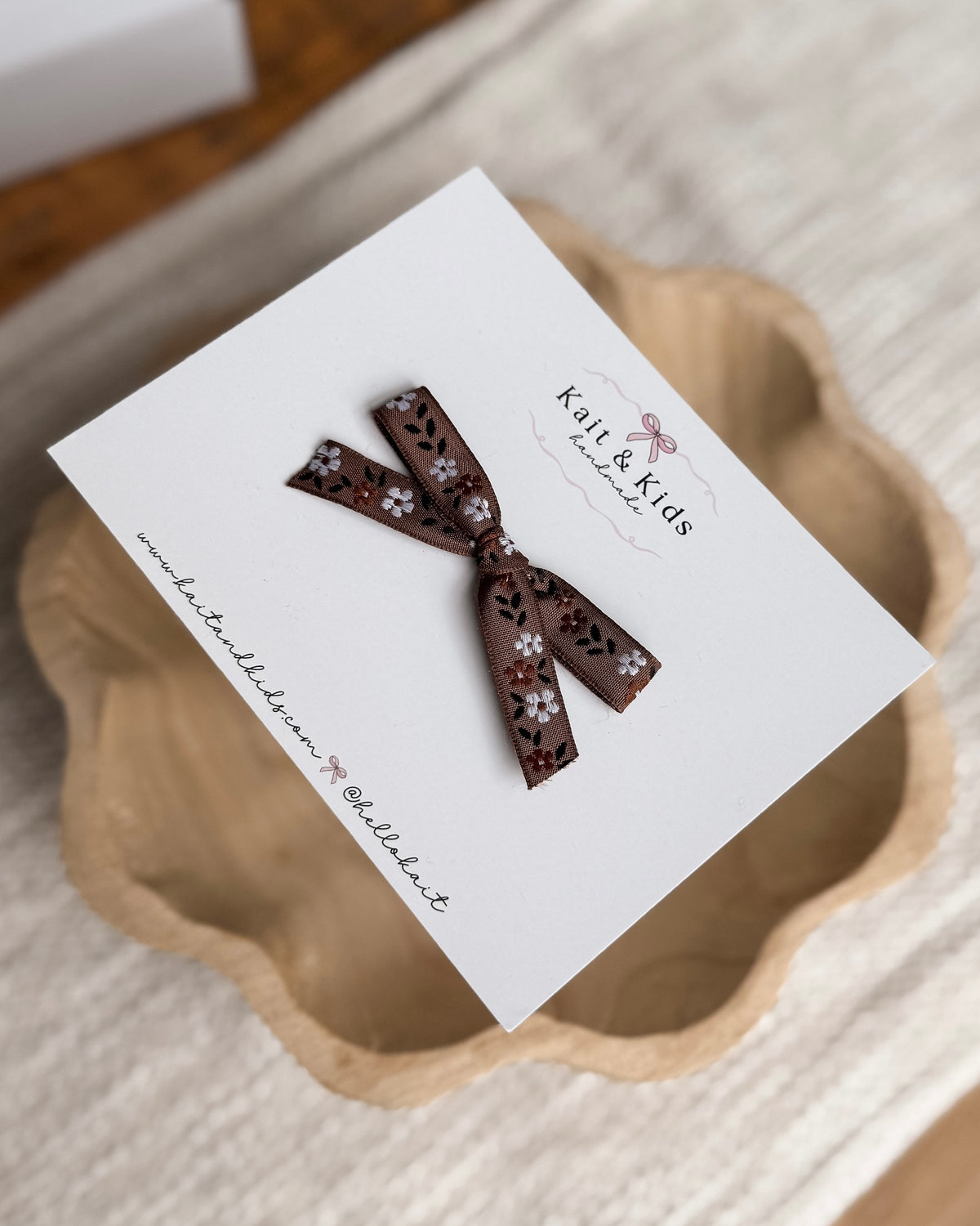 Chocolate petals / headband / clip /