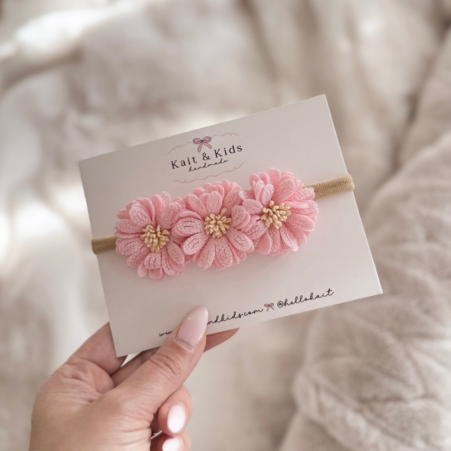 Pink flower ♡ headband ♡