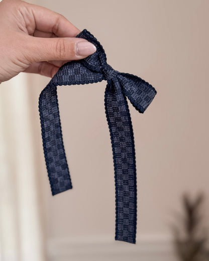 Navy blue gingham ✿ longtail