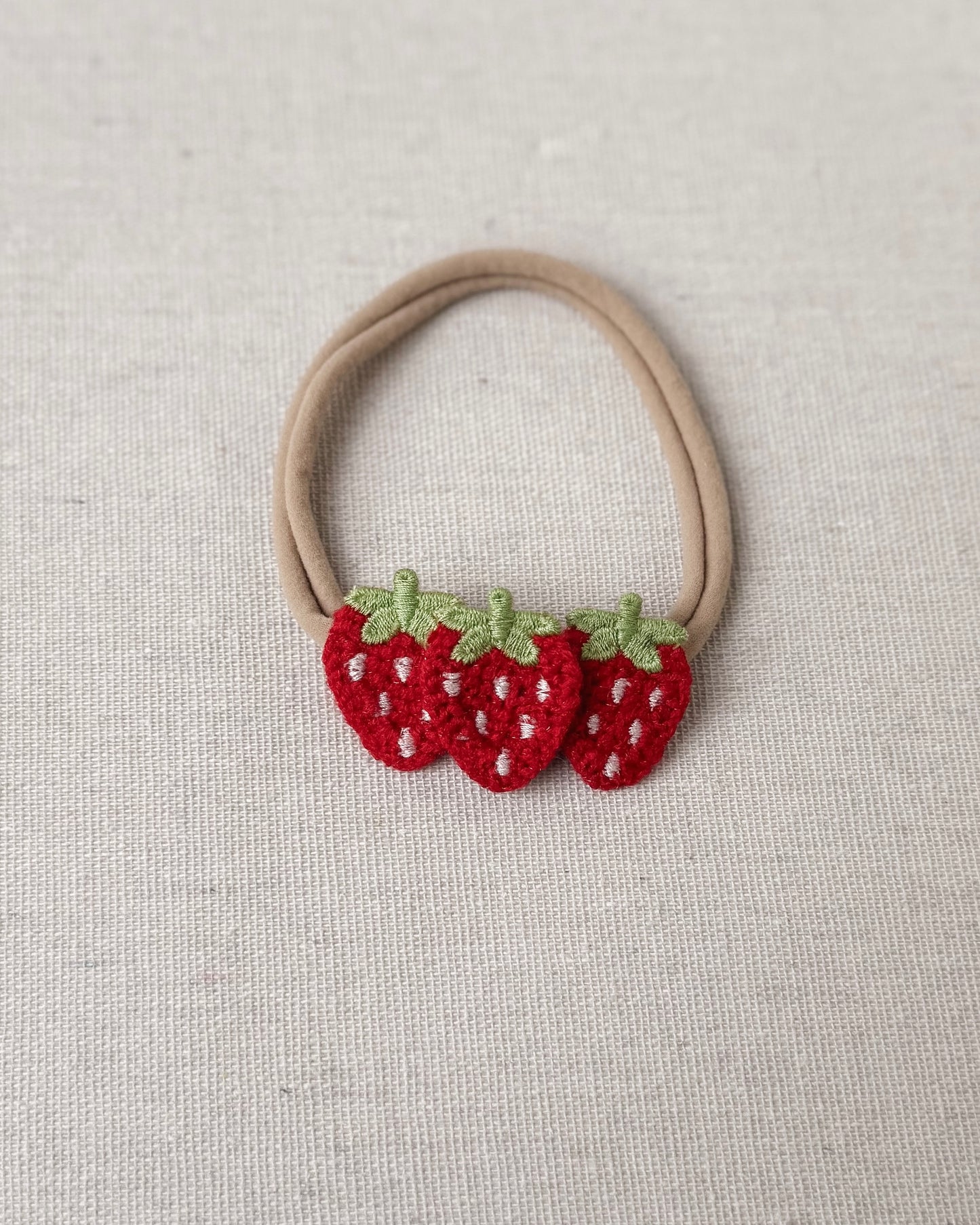 Red strawberries trio ✿ headband