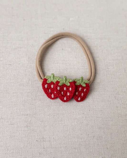 Red strawberries trio ✿ headband