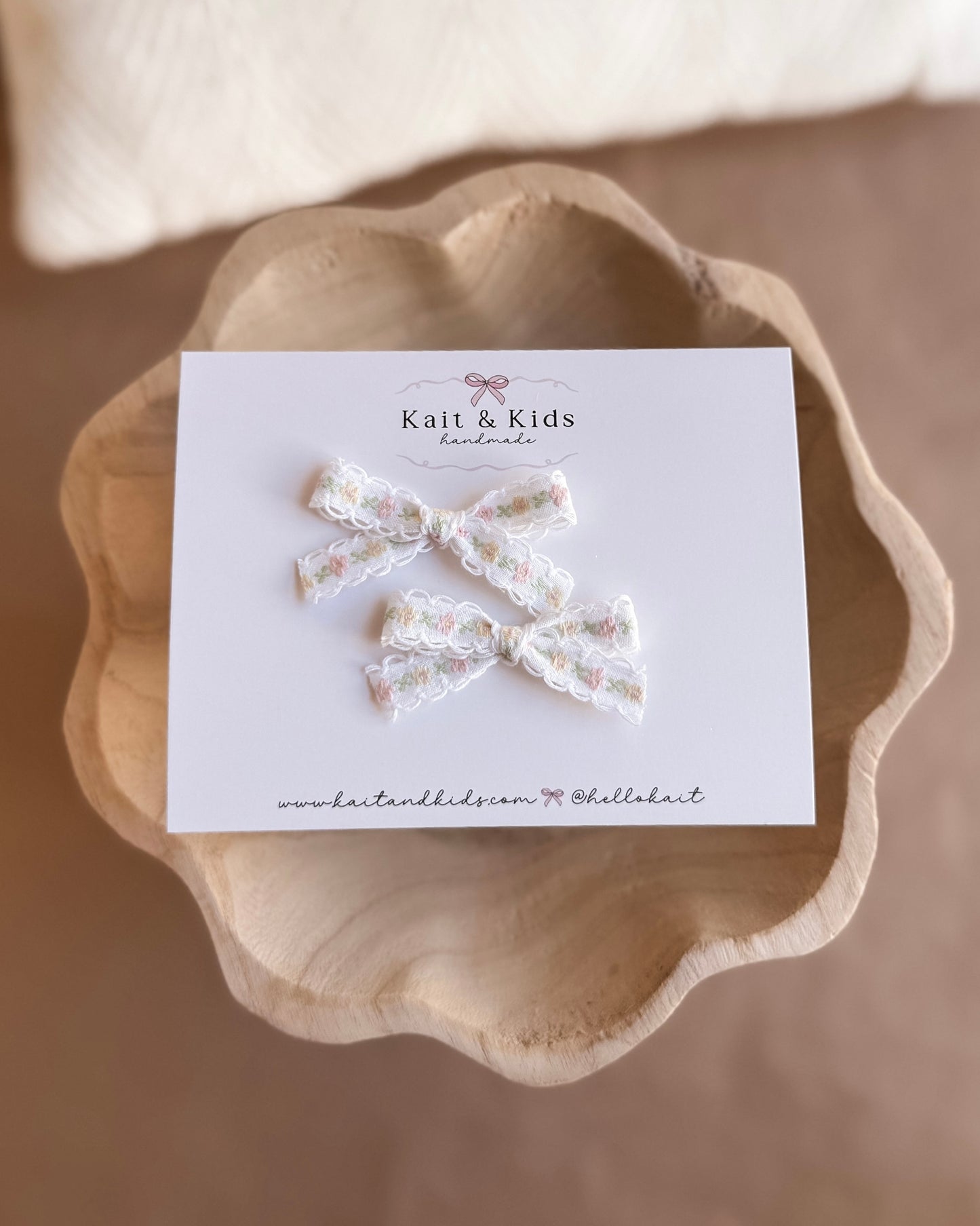 Itty pastel florets ✿ headband / clip / piggy set