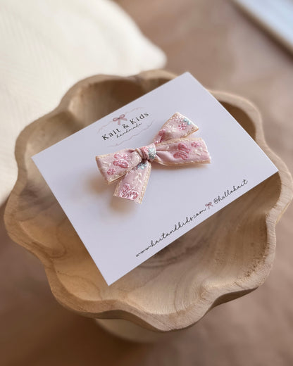 Skinny pink butterfly ✿ headband / clip / piggy set