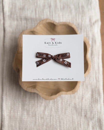 Chocolate petals / headband / clip /