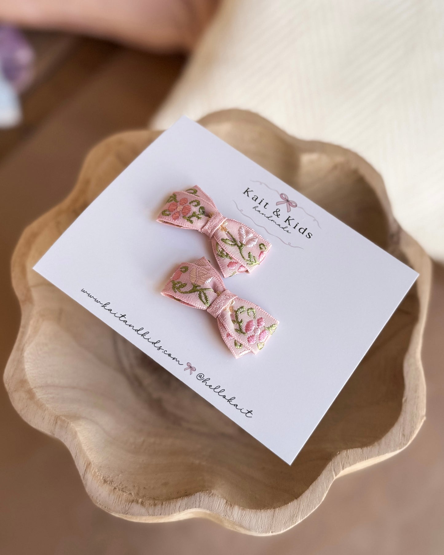 Itty pink floral ✿ piggy set