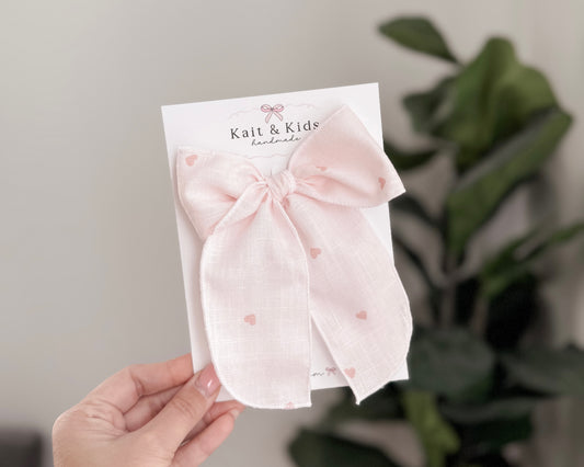 soft pink heart *Large* clip