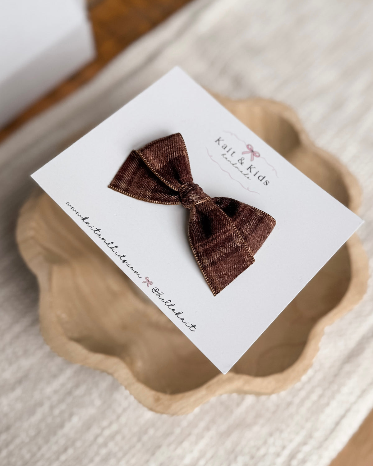 Teddy plaid mini / headband / clip
