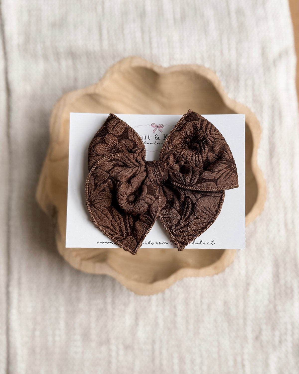 Espresso bloom / fable / headband / clip