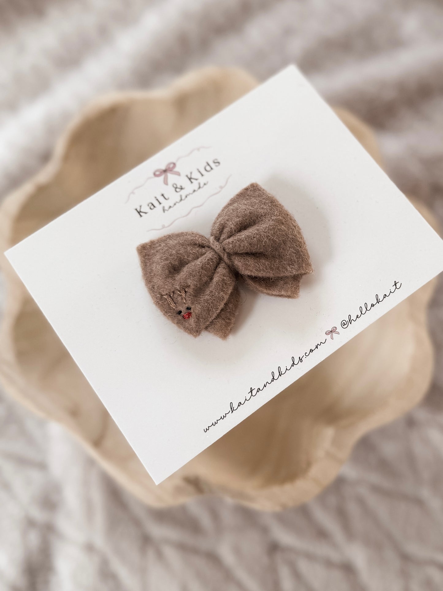 Embroidered Rudolf *pinwheel*