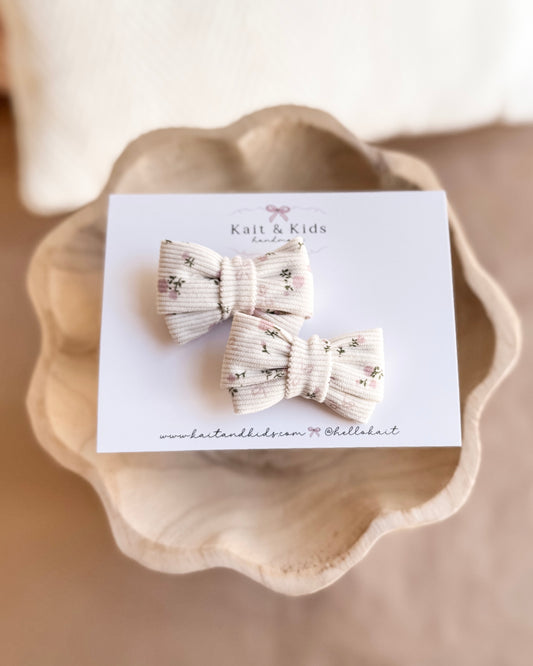 Sweet peony pinwheel ✿ headband / clip / piggy set